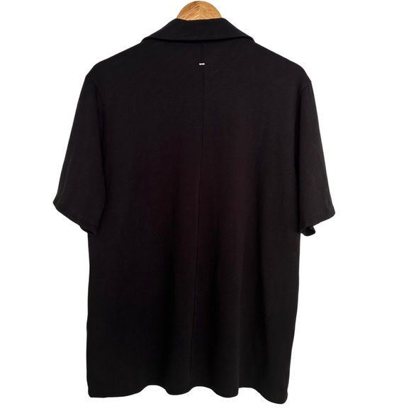rag & bone Men's Black Johnny Slub Polo SZ Large Quiet Luxury NWT Retail $148 - Picture 7 of 7